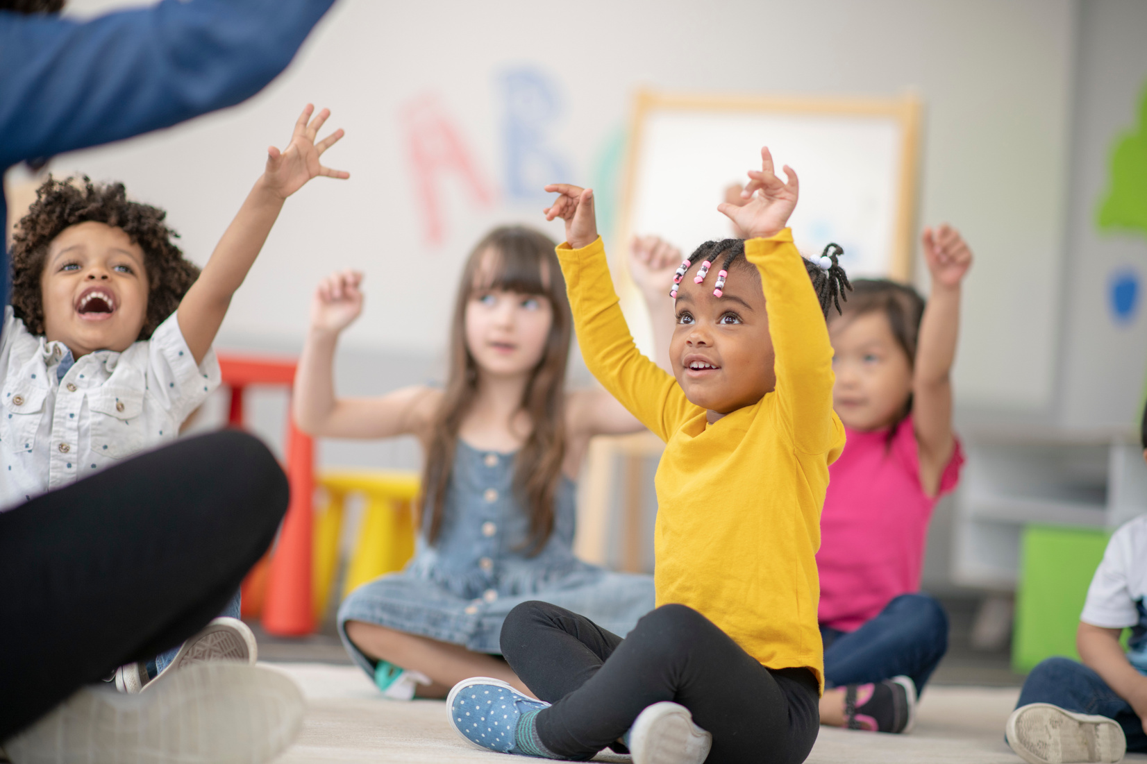 Singing songs in pre-school